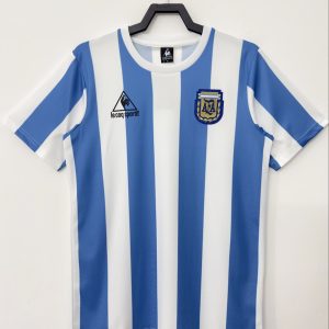 Argentina 1986 Home Retro Jersey - Men, White Blue