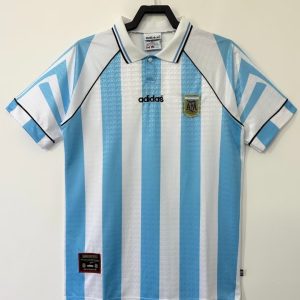 Argentina 1996-1997 Home Retro Jersey - Men, White Blue