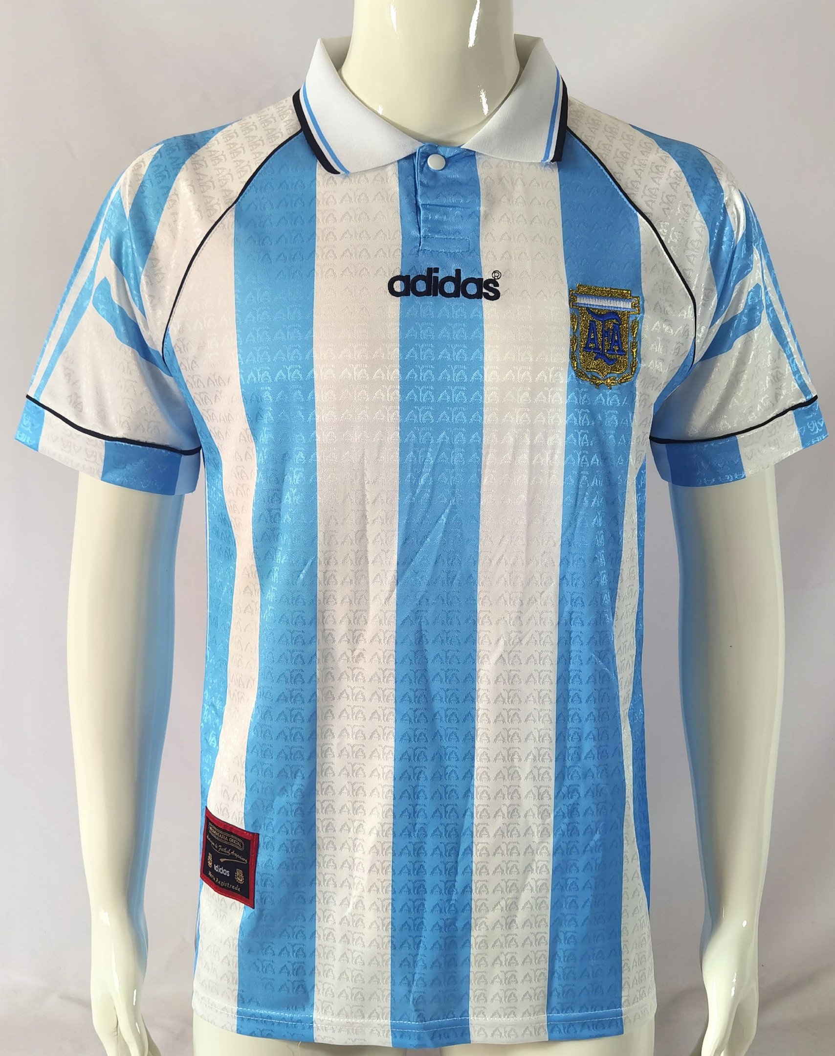Argentina 1996 Home Retro Men Jersey – Sky Blue