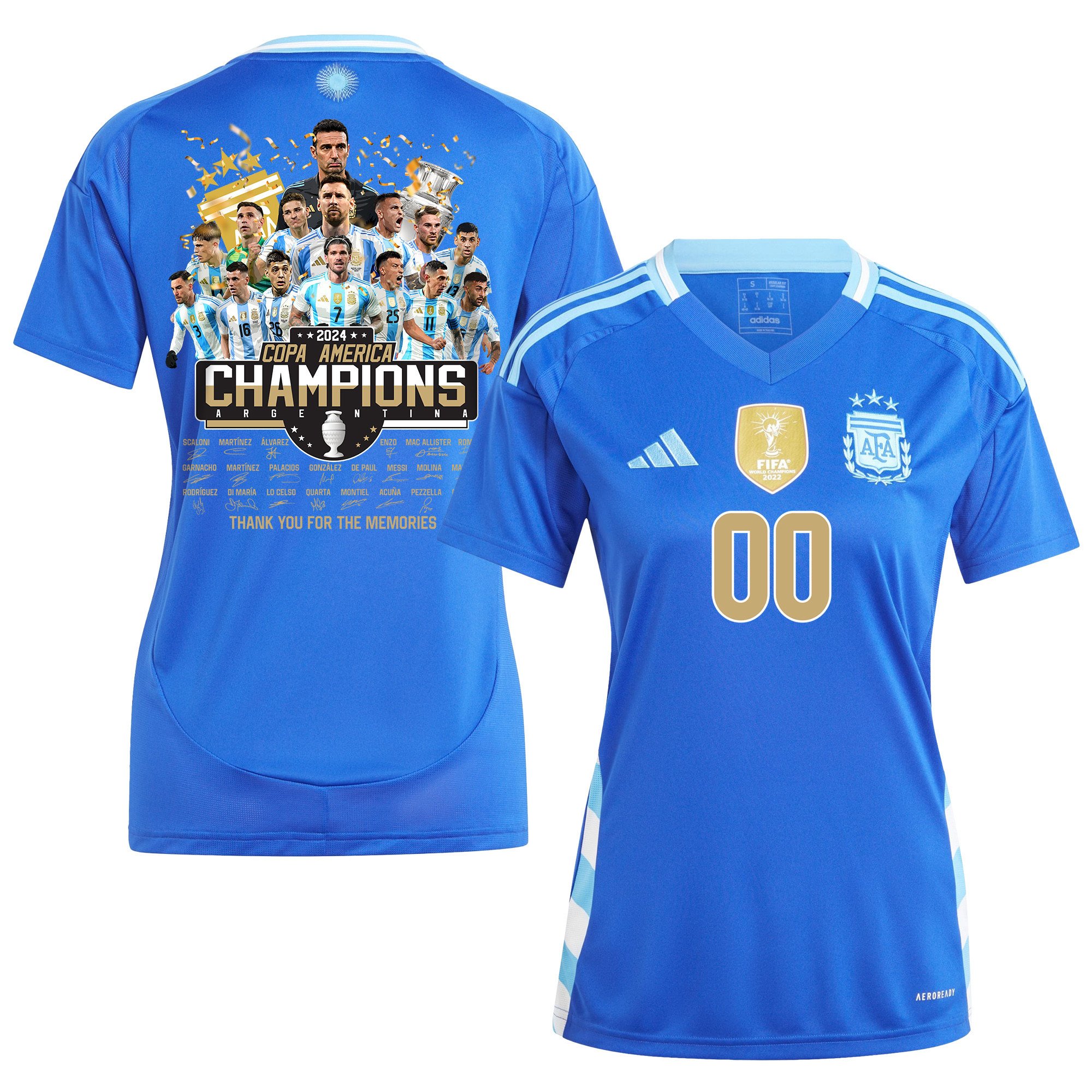 Argentina 2024/25 Copa America 2024 Thanks For The Memories Away Women Jersey - Blue