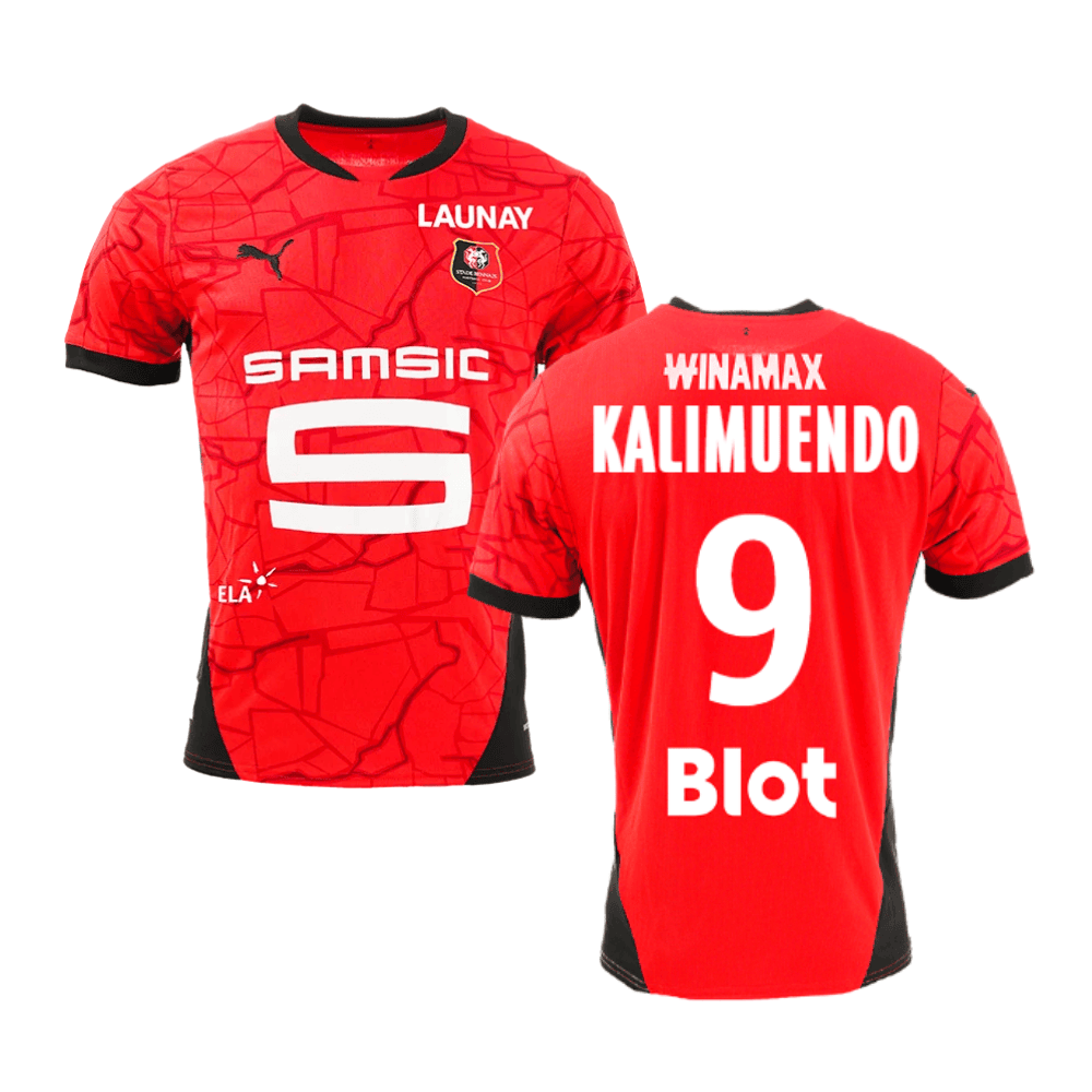Arnaud Kalimuendo 9 Stade Rennais F.C. 2024/25 Home Men Jersey - Red