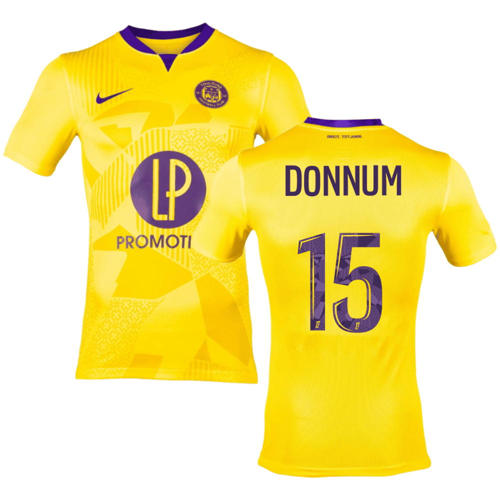 Aron Dønnum 15 Toulouse FC 2024/25 Away Men Jersey - Yellow