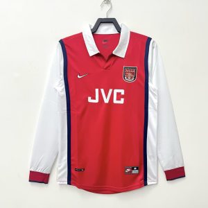 Arsenal 1998 Home Retro Long Sleeve Men Jersey - Red