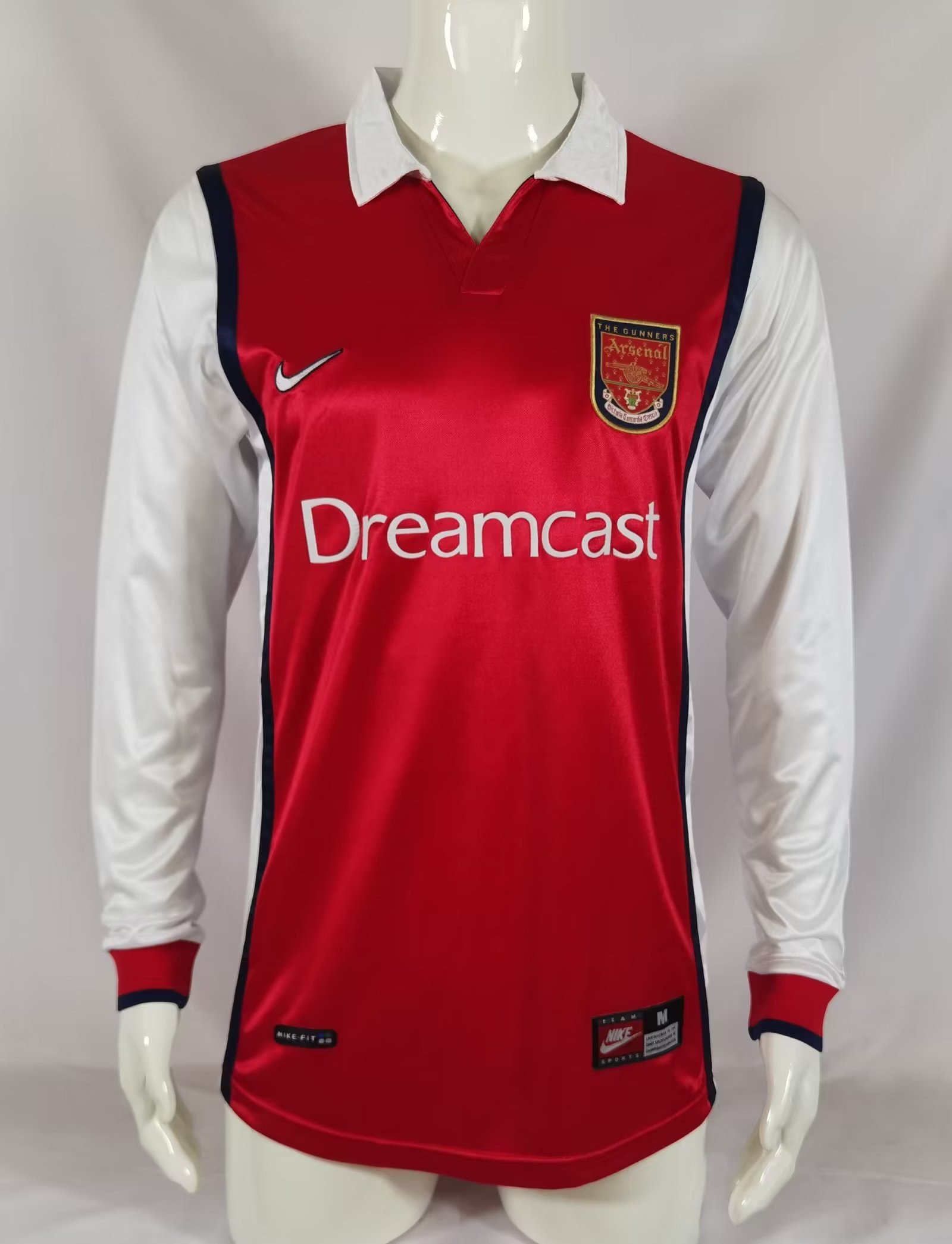 Arsenal 1999/2000 Home Retro Long Sleeve Men Jersey – Red