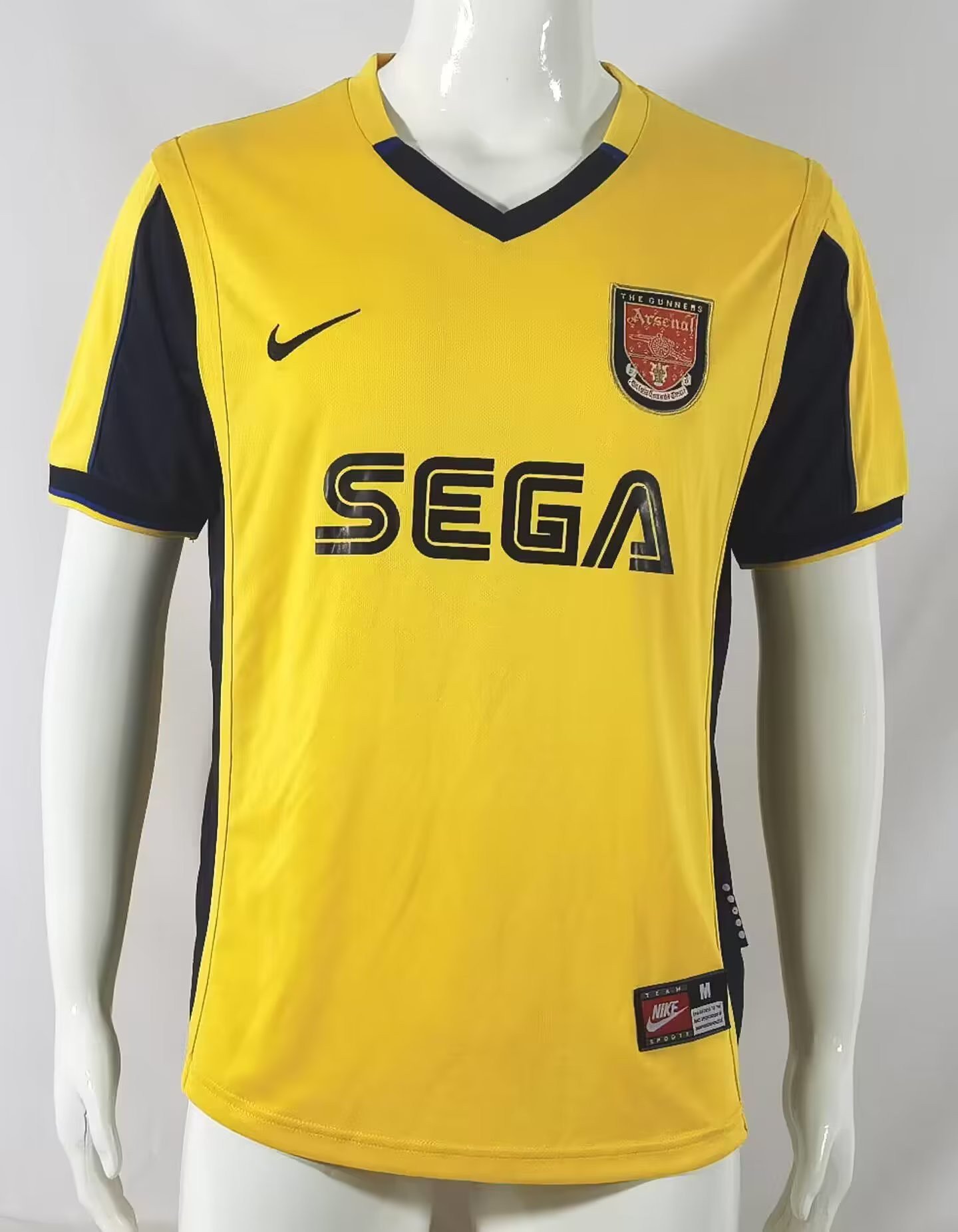 Arsenal 2000/01 Away Retro Men Jersey – Yellow