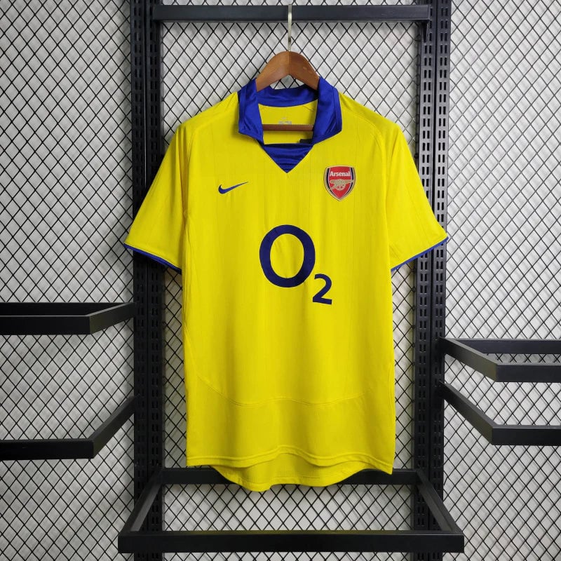 Arsenal 2003/04 Away Retro Men Jersey - Yellow
