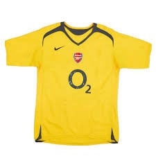 Arsenal 2005/06 Away Retro Men Jersey - Yellow
