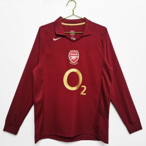 Arsenal 2005/06 Home Retro Long Sleeve Men Jersey - Red