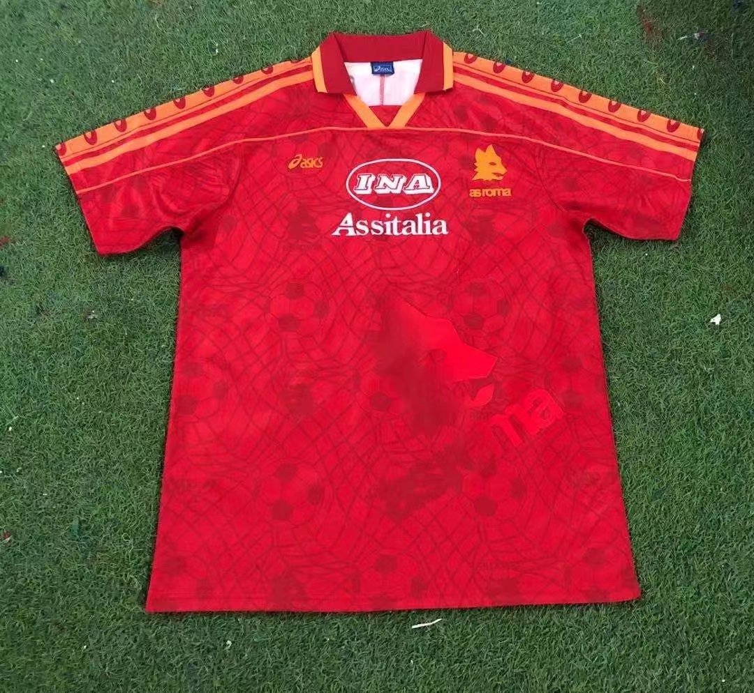 AS Roma 1995/96 Home Retro Men Jersey – Red