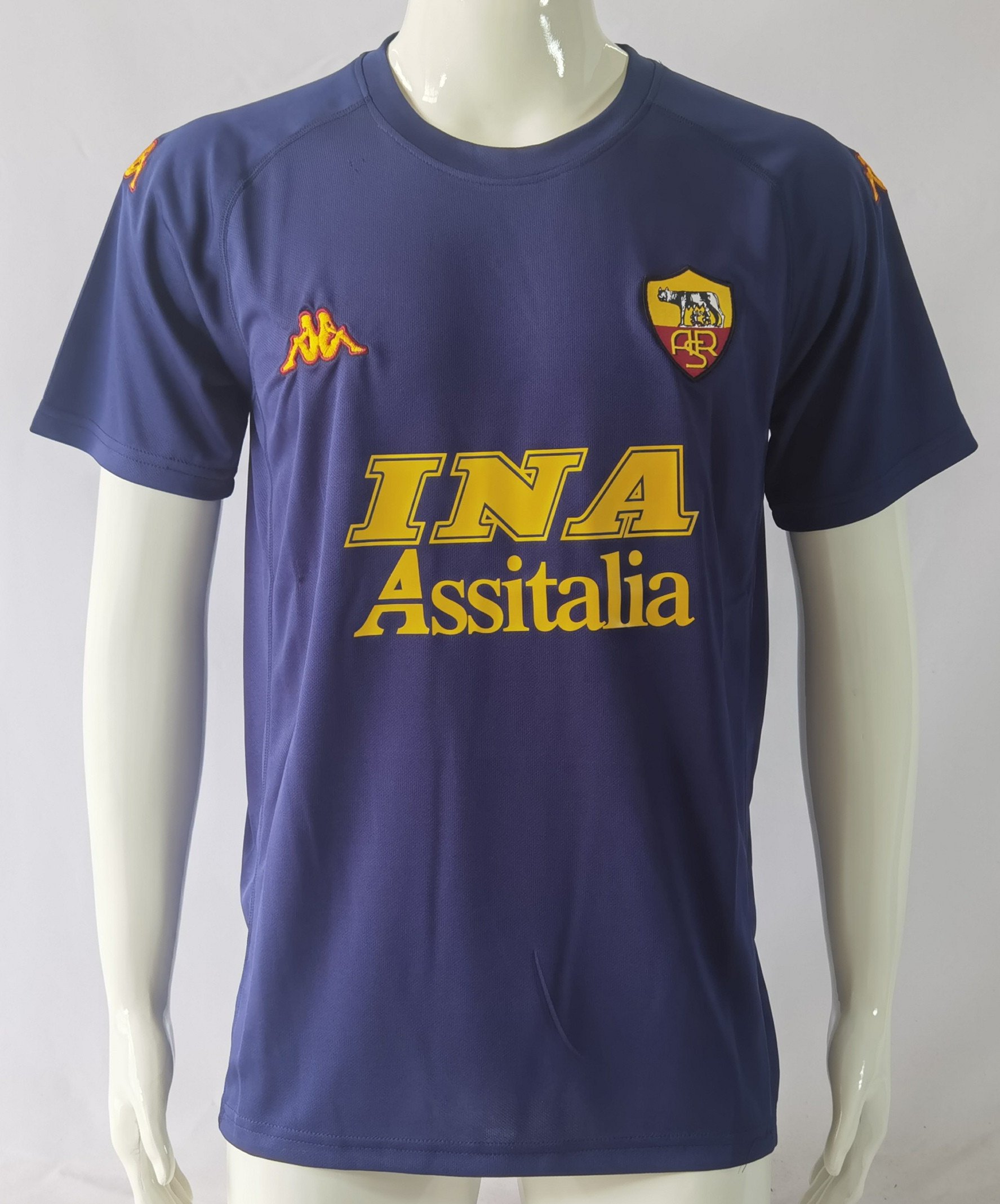 AS Roma 2000/01 Third Retro Men Jersey – Navy