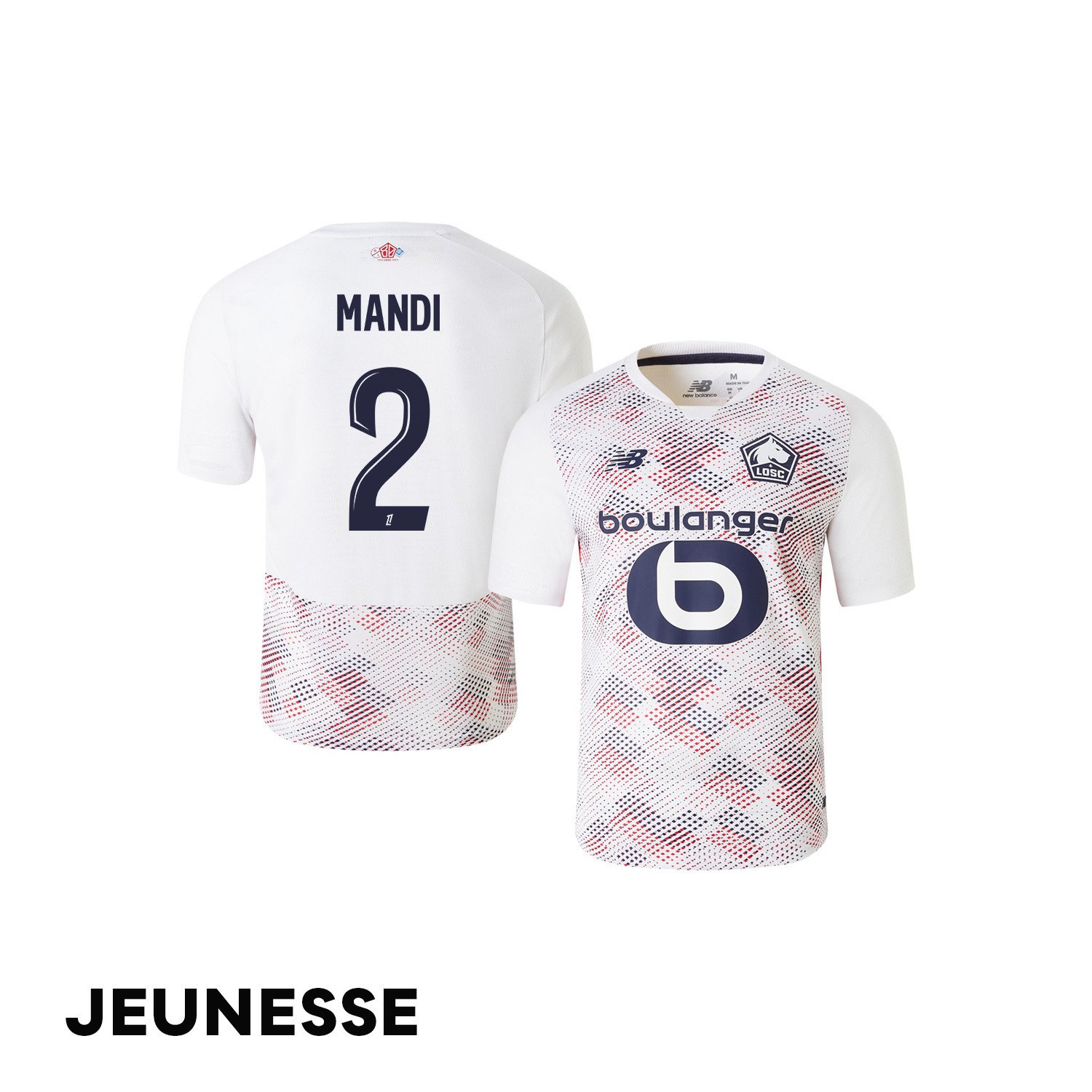 Aïssa Mandi 2 LOSC Lille 2024/25 Away YOUTH Jersey - White