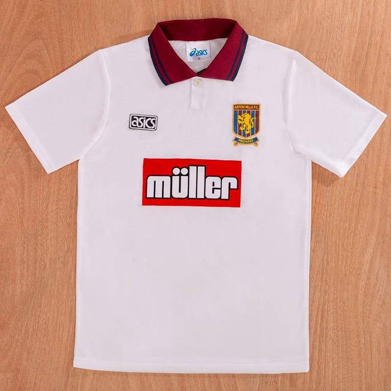 Aston Villa 1994/95 Third Retro Men Jersey - White