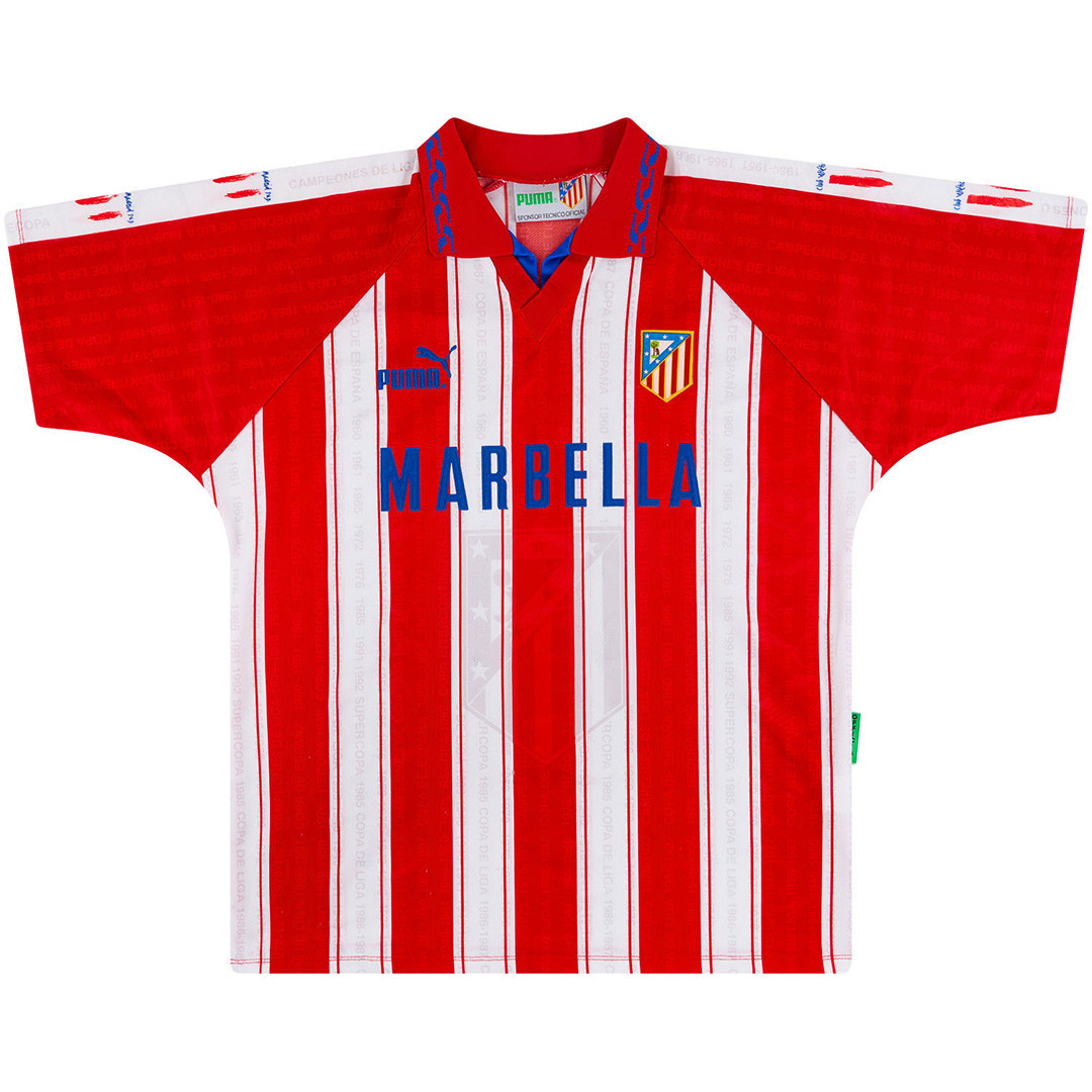 Atlético de Madrid 1995/96 Home Retro Men Jersey - White