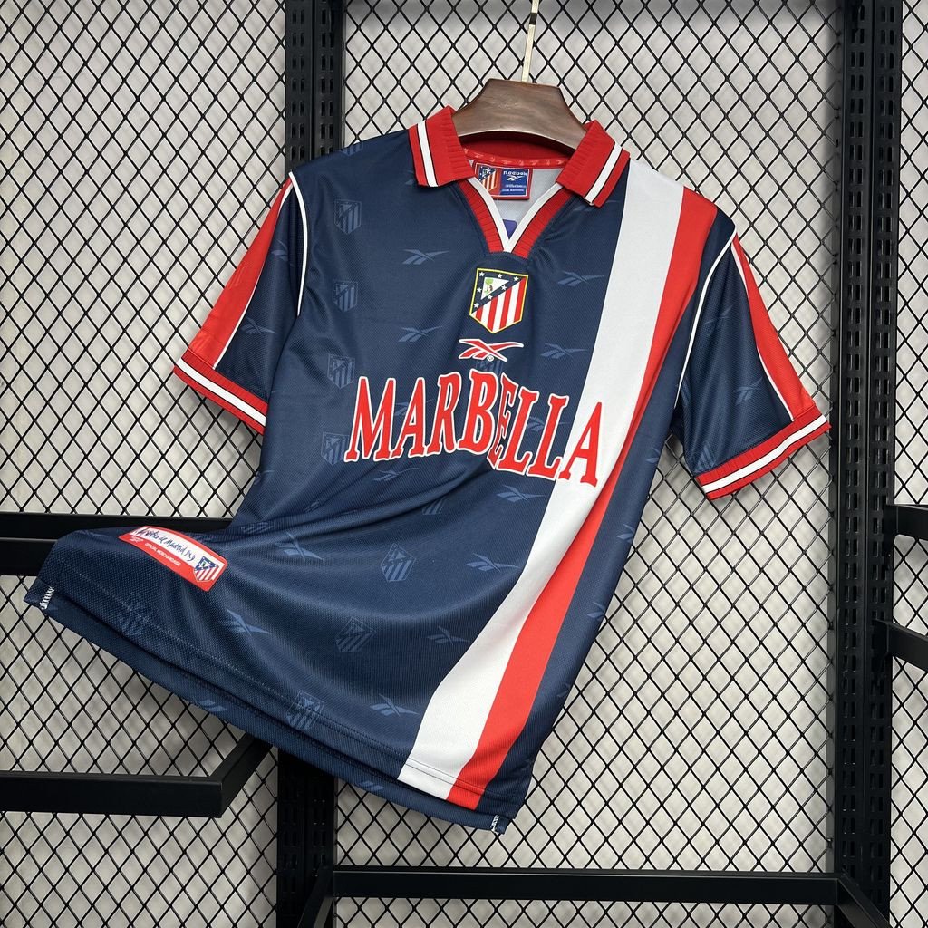 Atlético de Madrid 1998/99 Home Retro Men Jersey - Navy