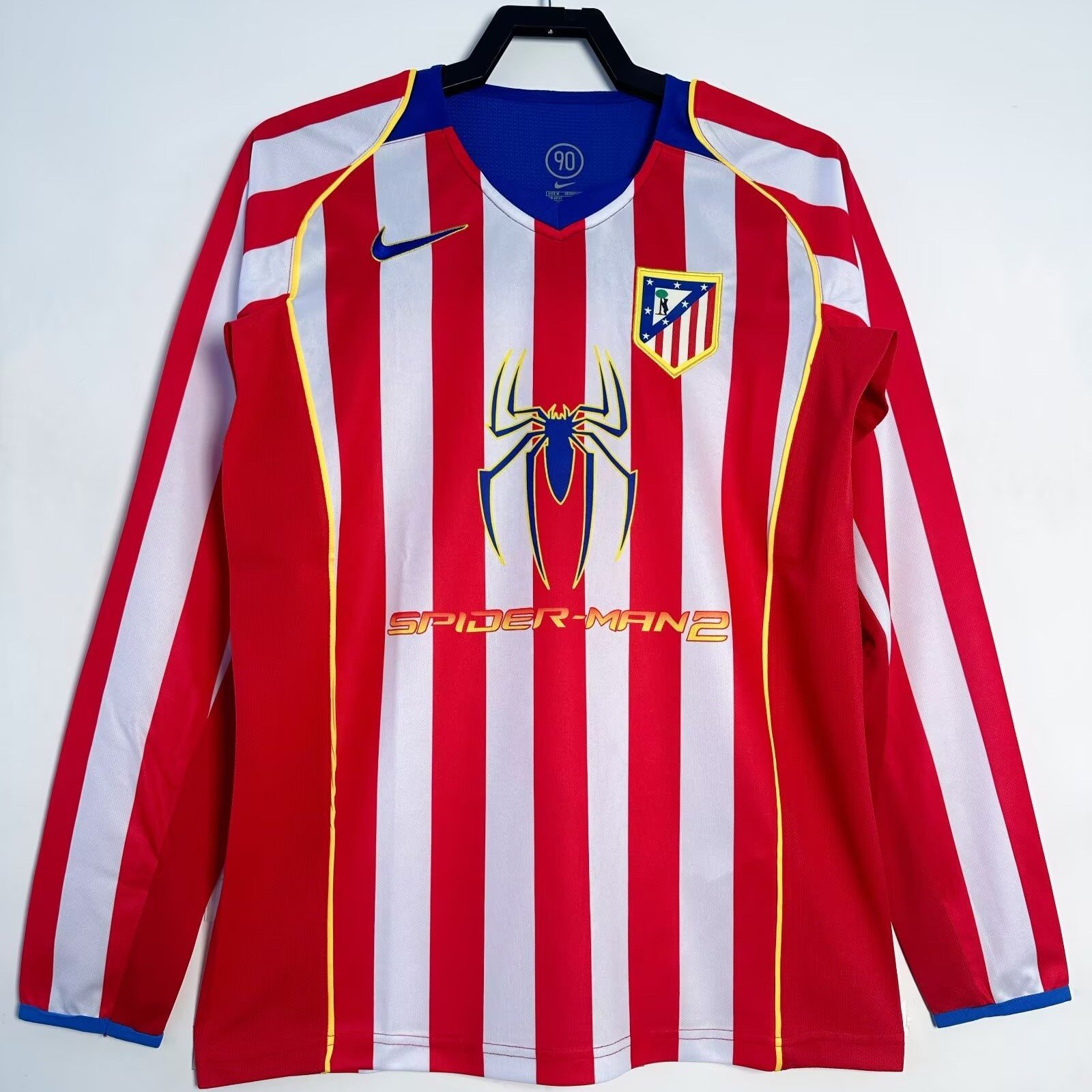 Atlético de Madrid 2004/05 Home Retro Long Sleeve Men Jersey - Red