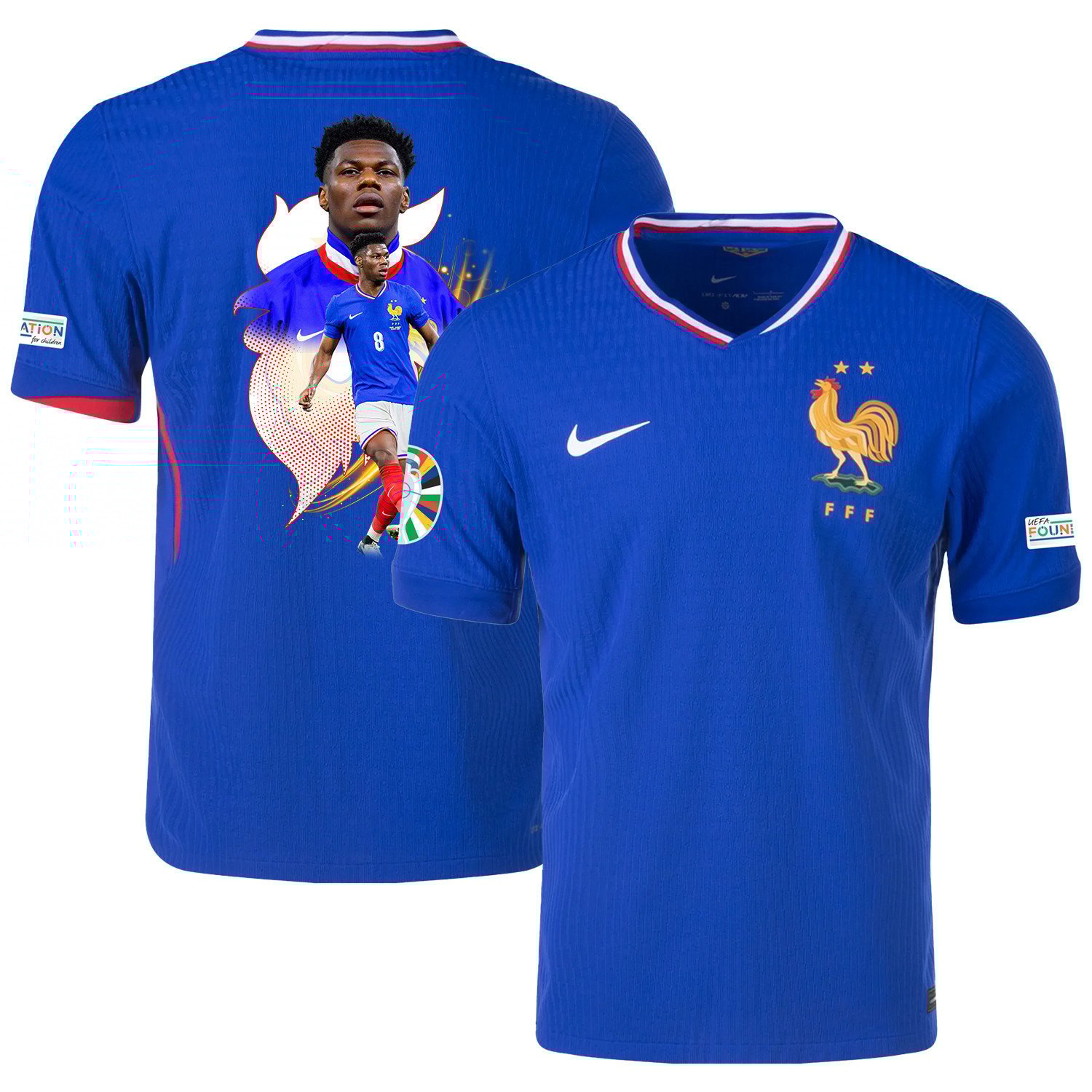 Aurélien Tchouaméni 8 Game-changer France National Team 2024/25 Home Jersey - Euro UEFA Patch - Men, Blue