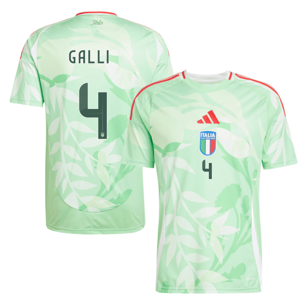 Aurora Galli 4 Italy Women's National Team 2025/26 Away Men Jersey - Green