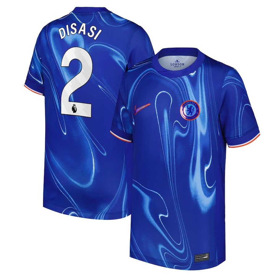 Axel Disasi 2 Chelsea 2024/25 Home YOUTH Jersey - Blue