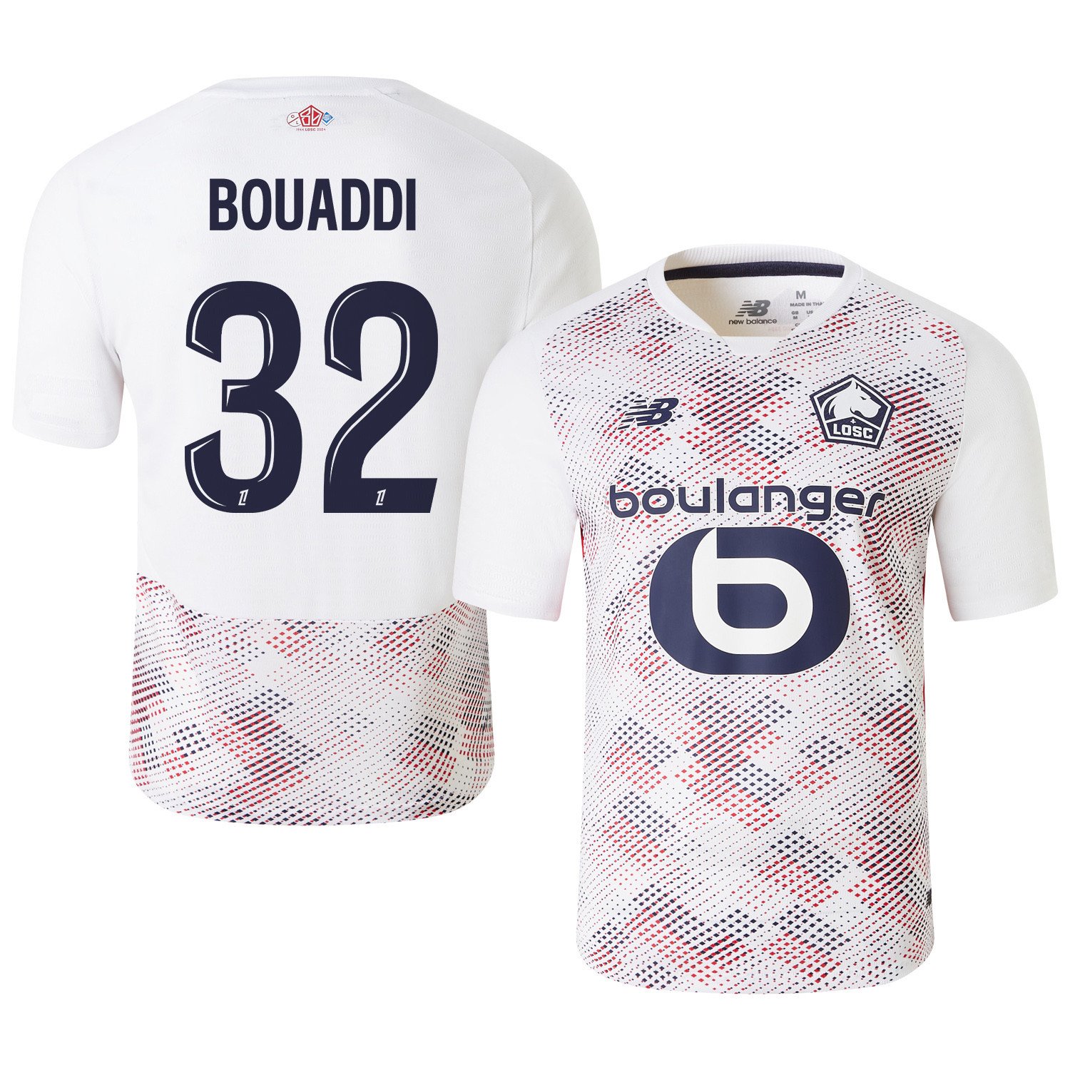 Ayyoub Bouaddi 32 LOSC Lille 2024/25 Away Men Jersey - White