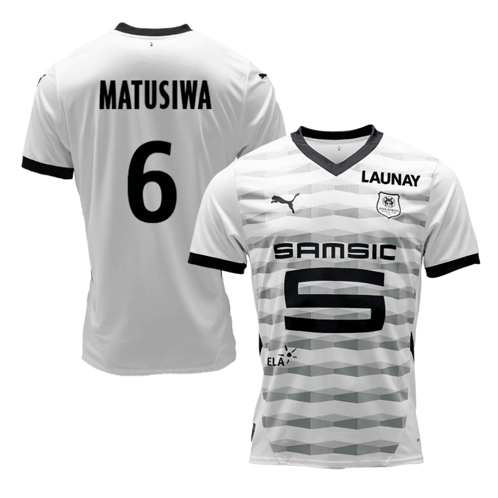 Azor Matusiwa 6 Stade Rennais F.C. 2024/25 Away Men Jersey - White