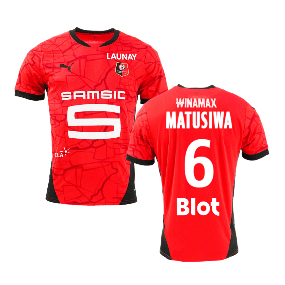Azor Matusiwa 6 Stade Rennais F.C. 2024/25 Home Men Jersey - Red