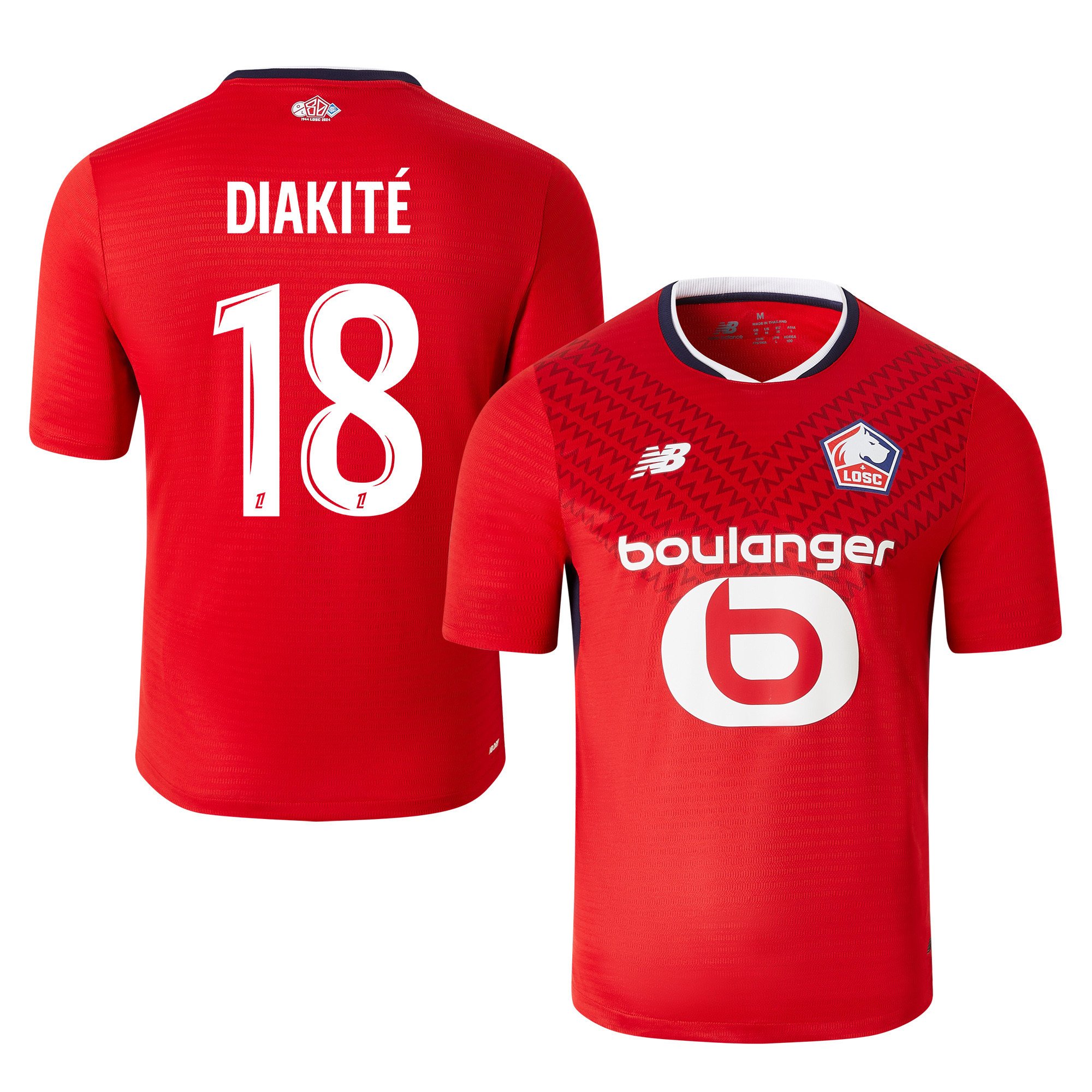 Bafodé Diakité 18 LOSC Lille 2024/25 Home Men Jersey - Red