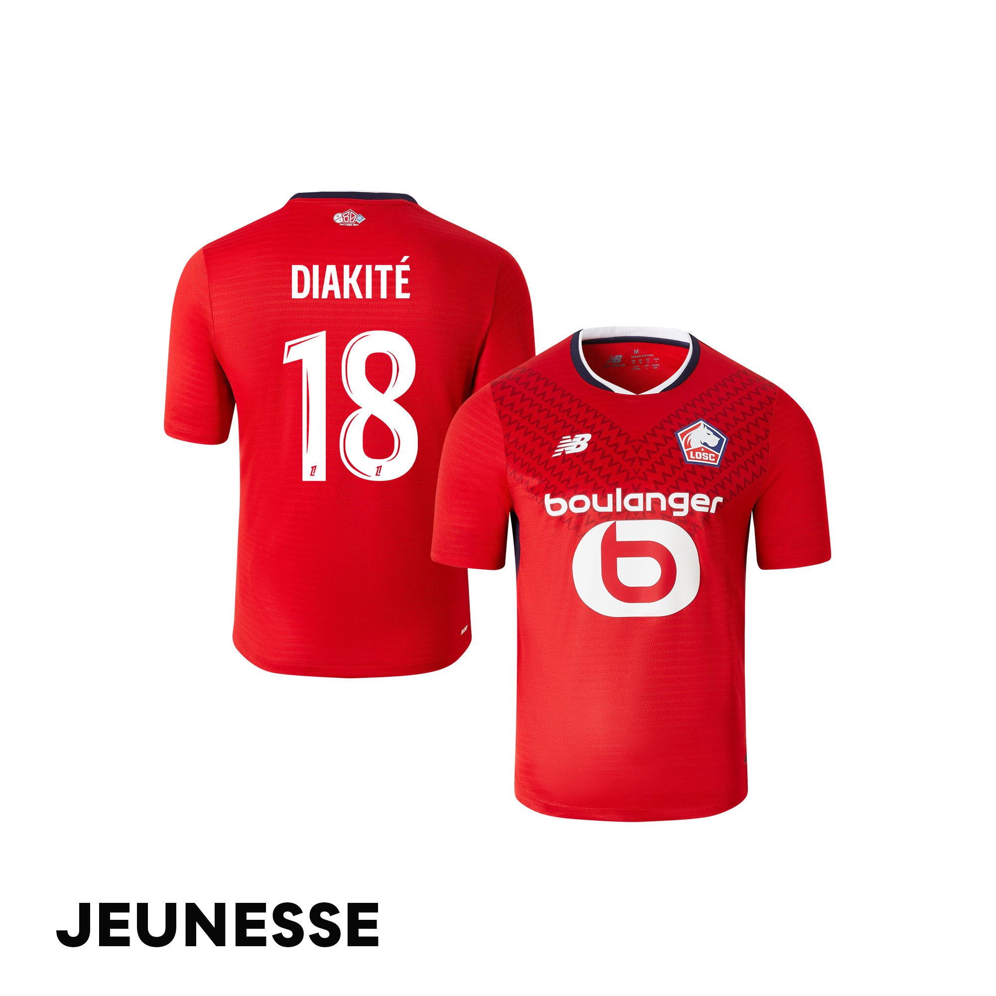 Bafodé Diakité 18 LOSC Lille 2024/25 Home YOUTH Jersey - Red