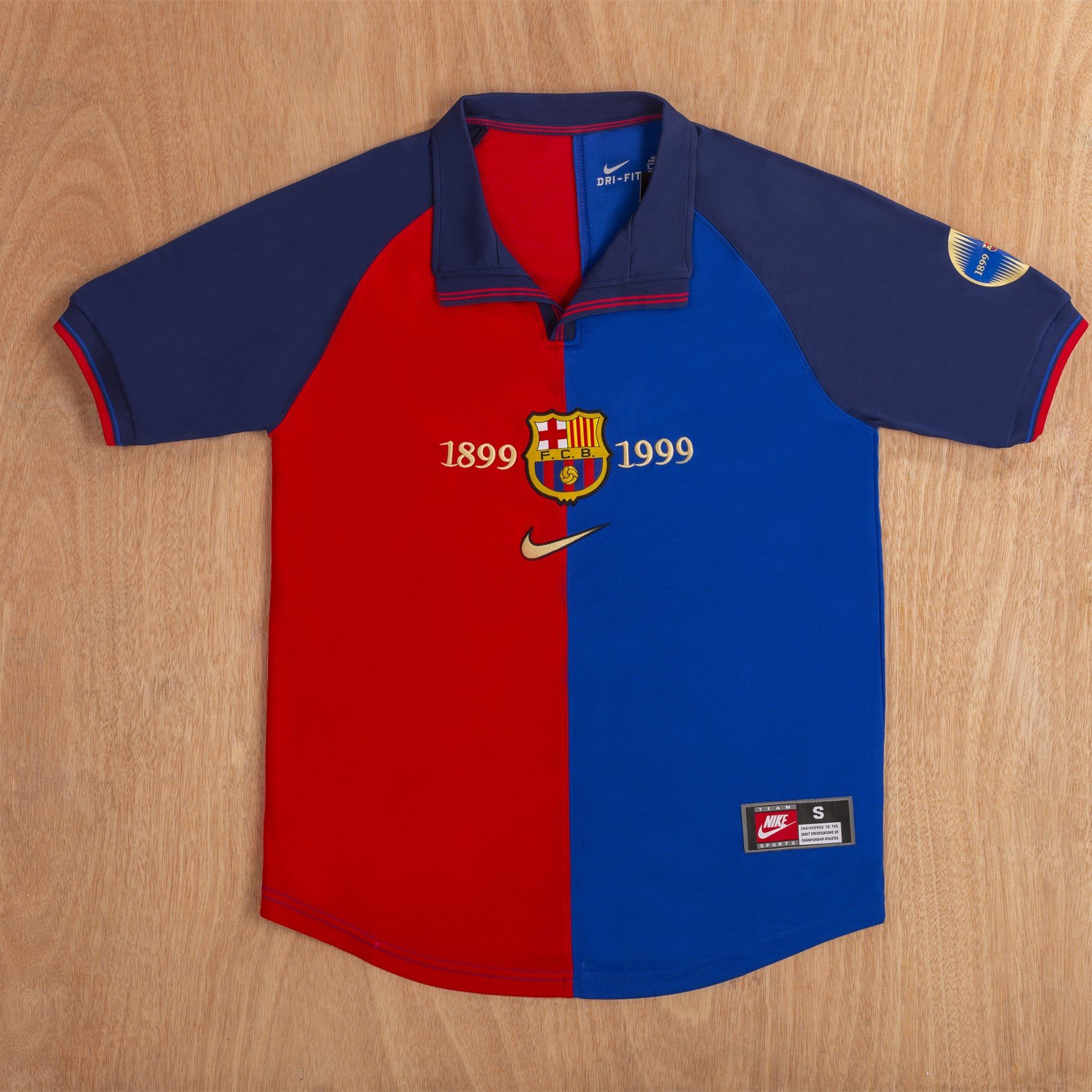 Barcelona 1988/1999 100th Anniversary Home Retro Men Jersey - Red/ Blue