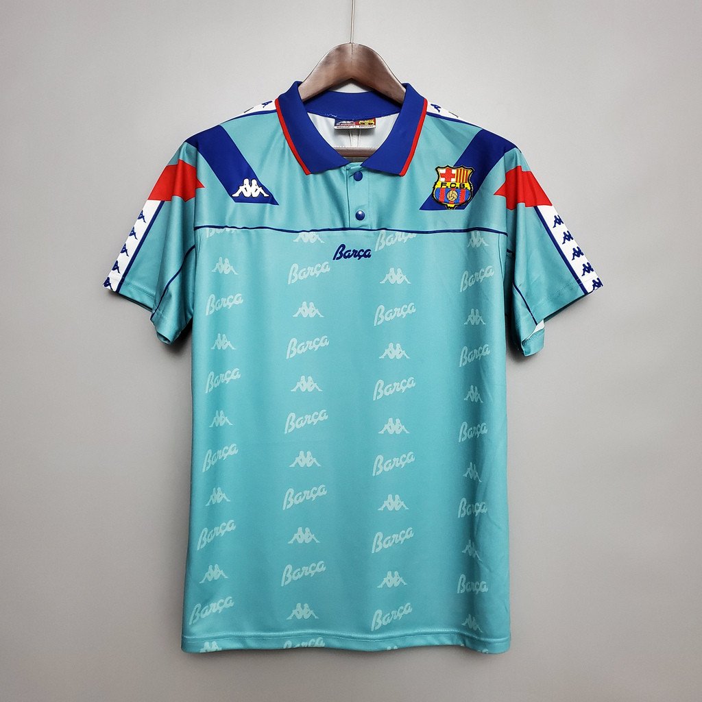 Barcelona 1992/95 Away Retro Men Jersey - Aqua