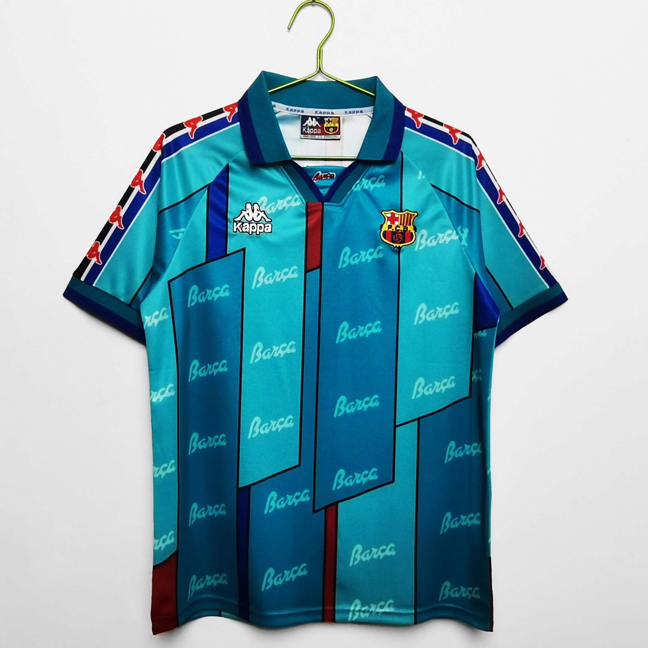 Barcelona 1995/96 Away Retro Men Jersey - Aqua