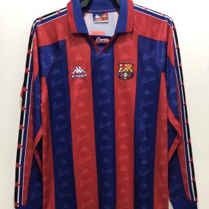 Barcelona 1996/97 Home Retro Long Sleeve Men Jersey - Blue/Red