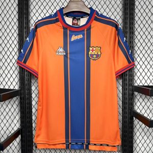 Barcelona 1997/98 Away Retro Men Jersey - Orange
