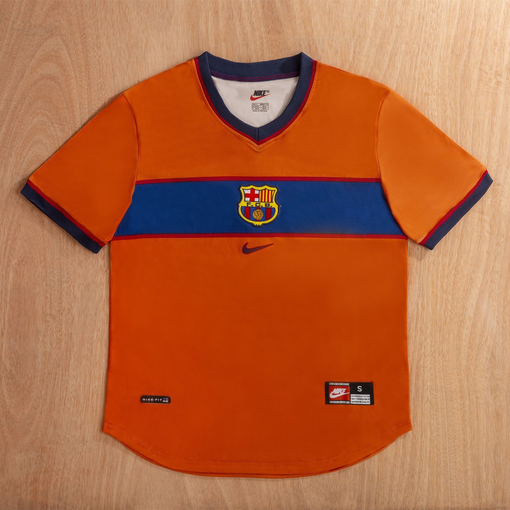 Barcelona 1998/99 Third Retro Men Jersey - Orange