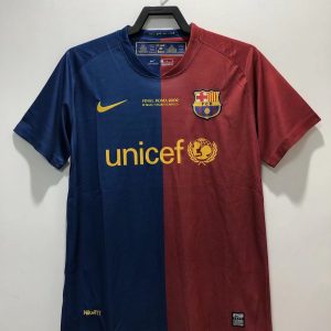 Barcelona 2008/09 Champions League Home Retro Men Jersey - Blue/Red