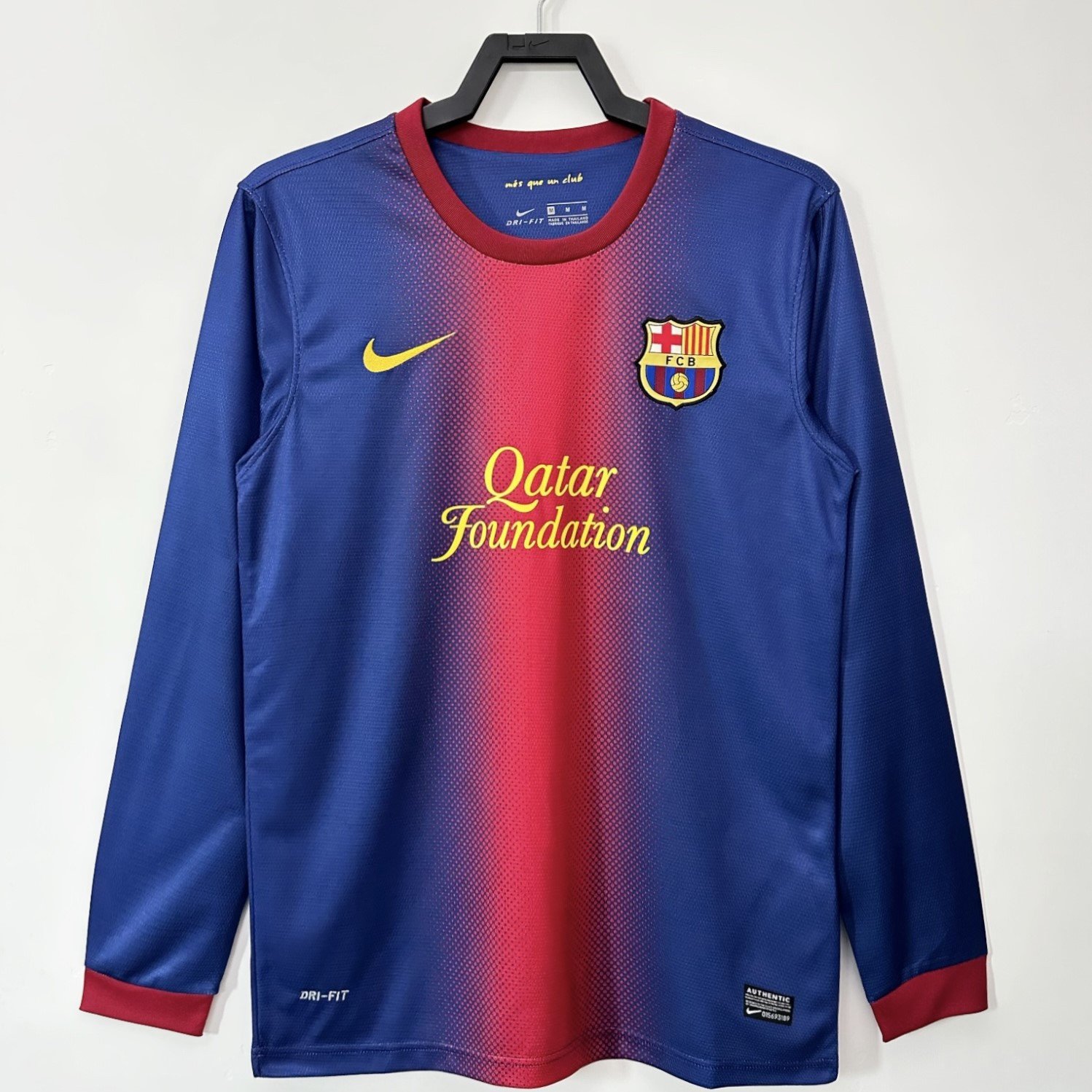 Barcelona 2012/13 Home Retro Long Sleeve Men Jersey - Blue