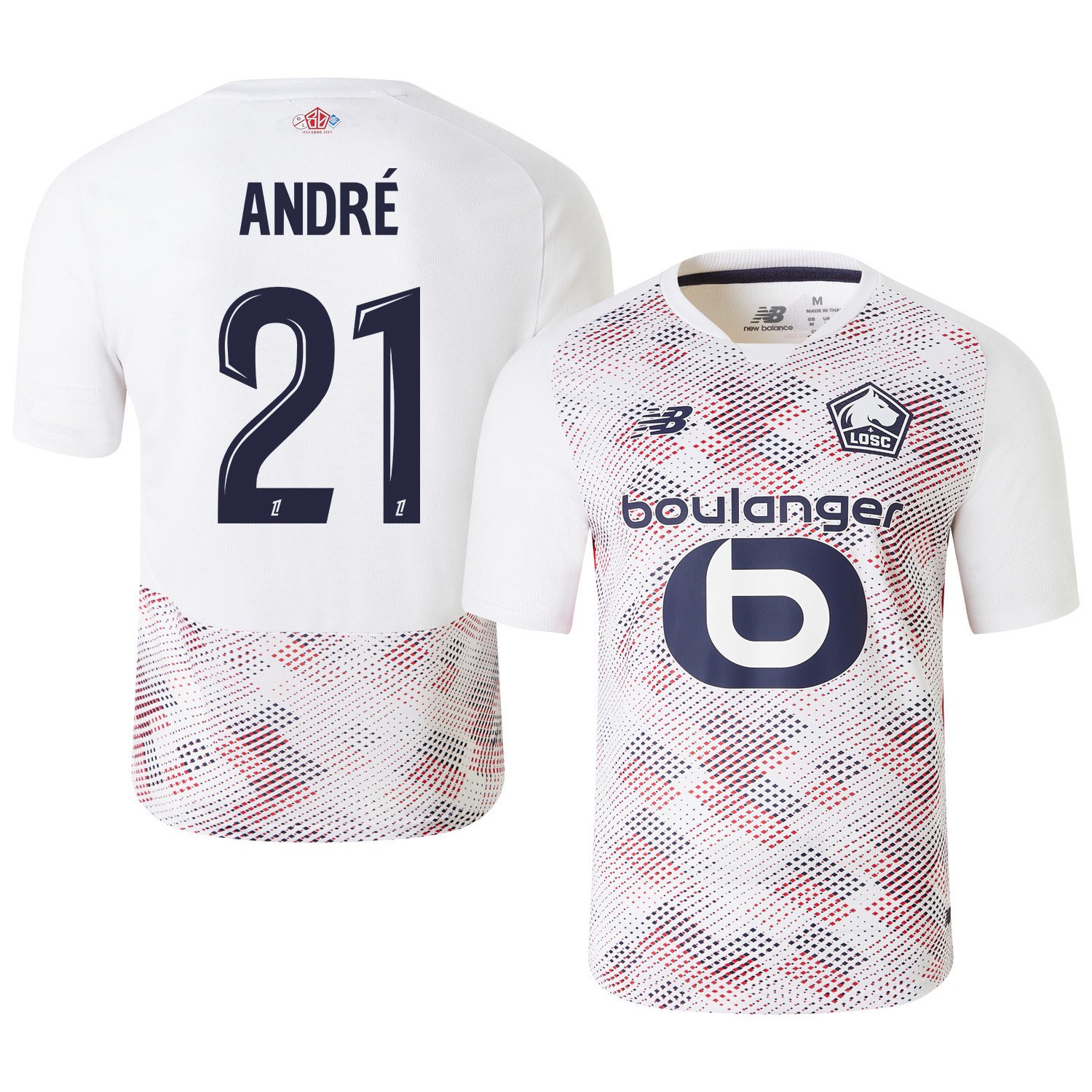 Benjamin André 21 LOSC Lille 2024/25 Away Men Jersey - White