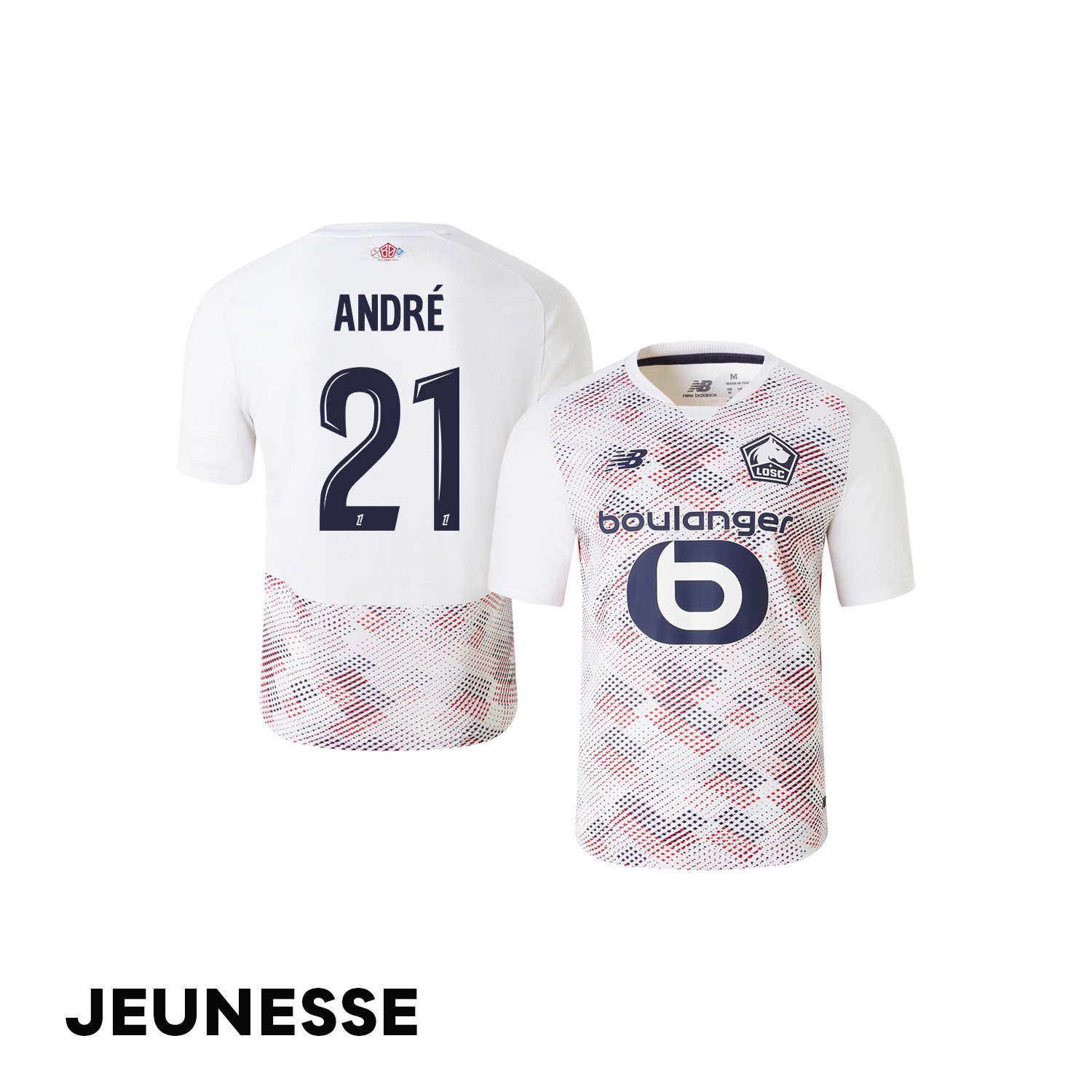 Benjamin André 21 LOSC Lille 2024/25 Away YOUTH Jersey - White