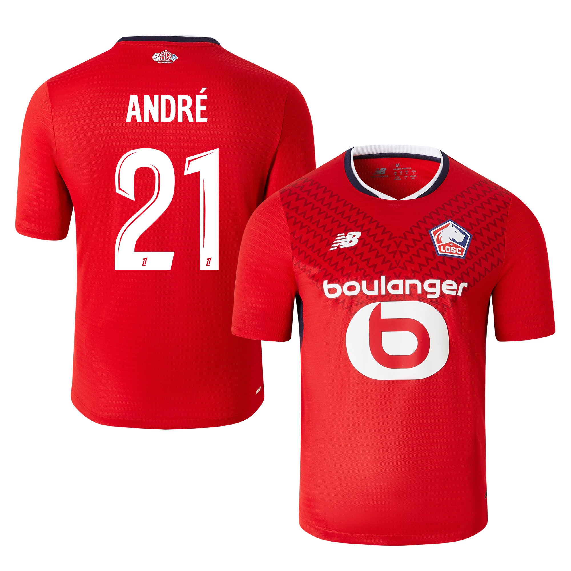 Benjamin André 21 LOSC Lille 2024/25 Home Men Jersey - Red