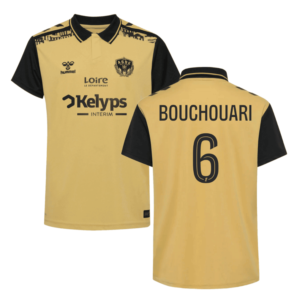 Benjamin Bouchouari 6 AS Saint-Étienne 2024/25 Third Men Jersey - Yellow