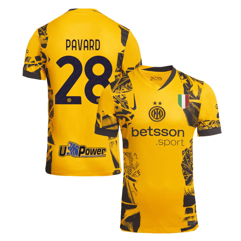 Benjamin Pavard 28 Inter Milan 2024/25 Third Men Jersey - Yellow