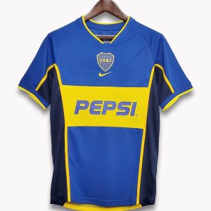 Boca Juniors 2002 Home Retro Men Jersey - Blue