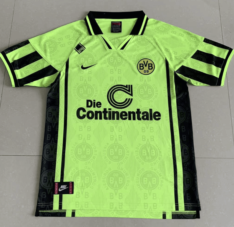 Borussia Dortmund 1996/97 Home Retro Men Jersey – Yellow
