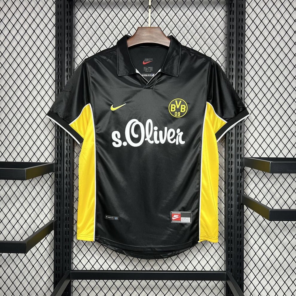 Borussia Dortmund 1998/2000 Away Retro Men Jersey - Black