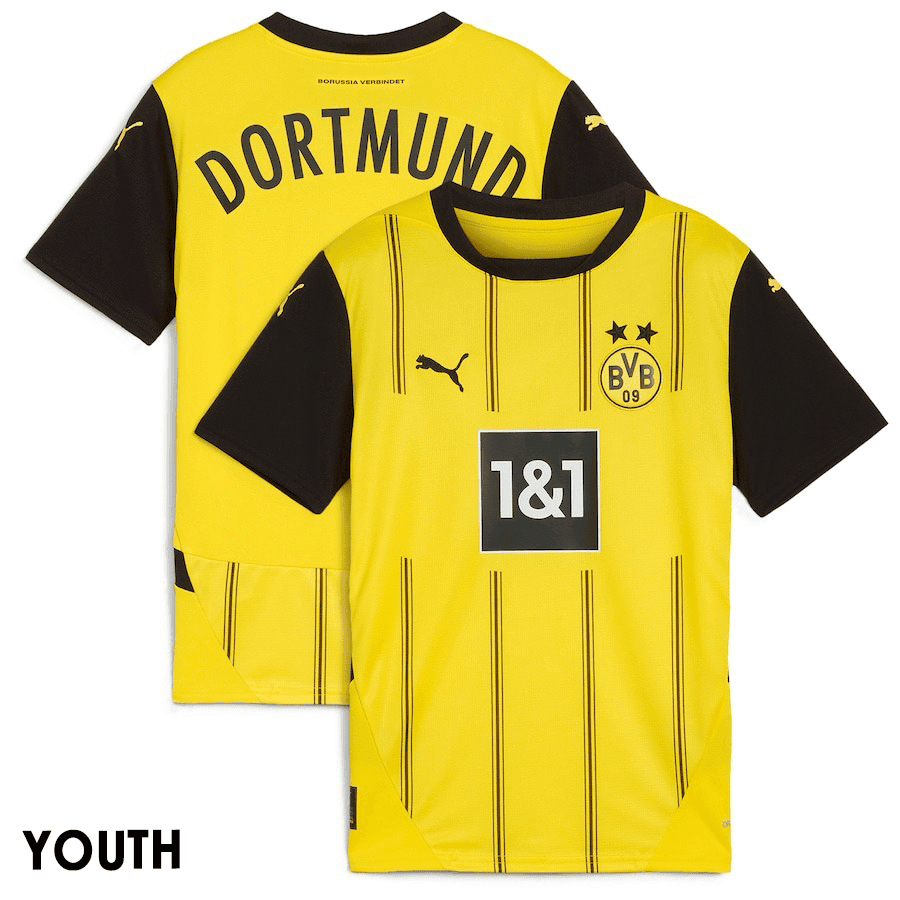 Borussia Dortmund 2024/25 YOUTH Home Jersey - Yellow