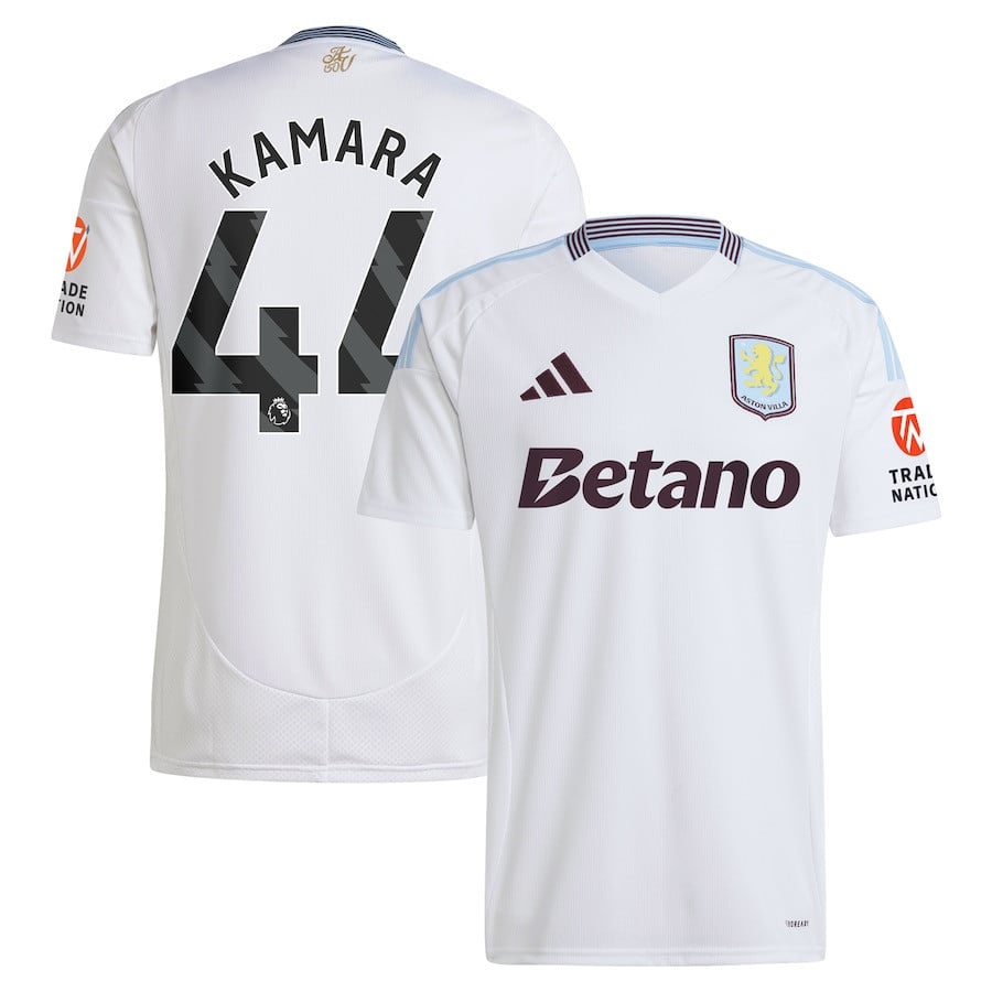 Boubacar Kamara 44 Aston Villa 2024/25 Away Men Jersey - White