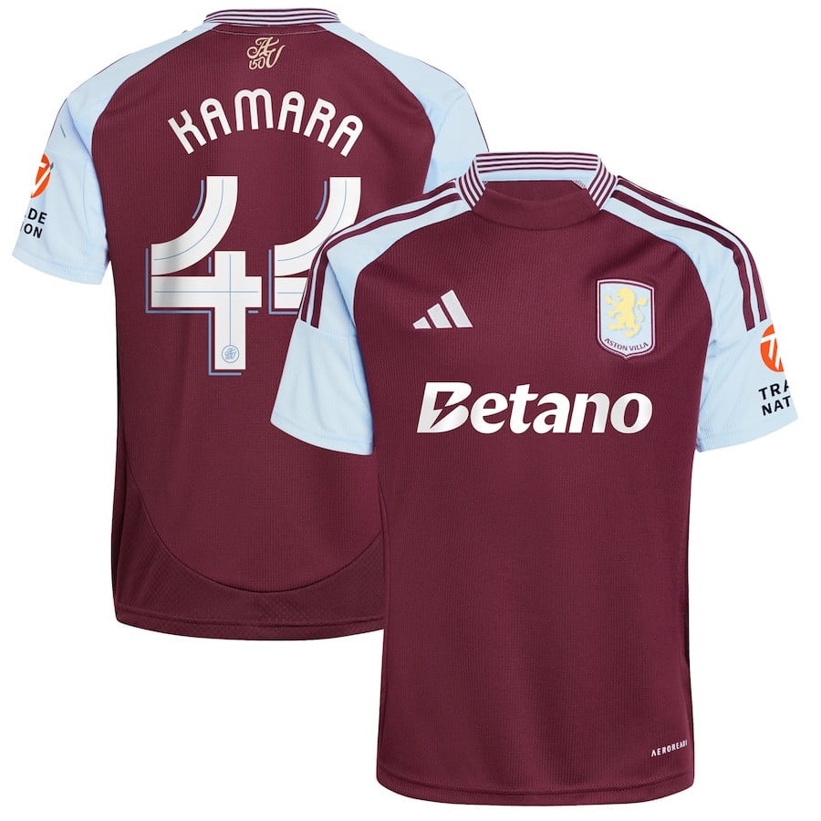Boubacar Kamara 44 Aston Villa Cup 2024/25 Home Men Jersey - Claret