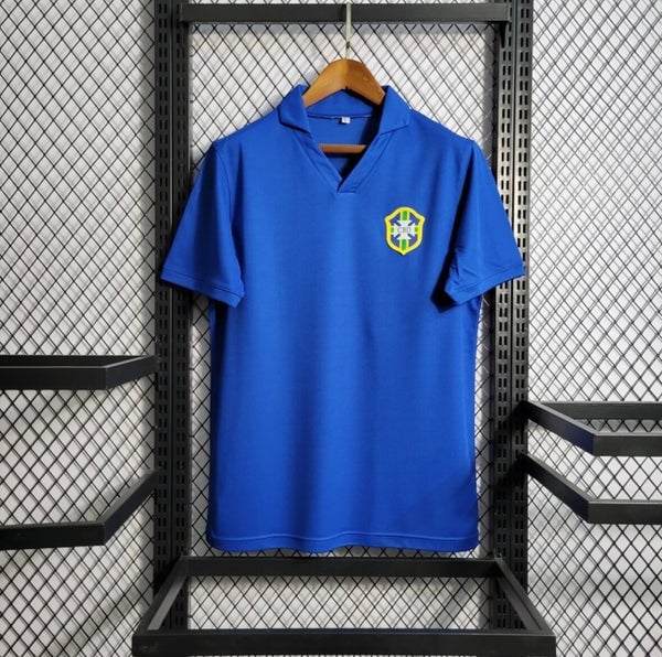 Brazil 1957 Away Retro Men Jersey – Blue