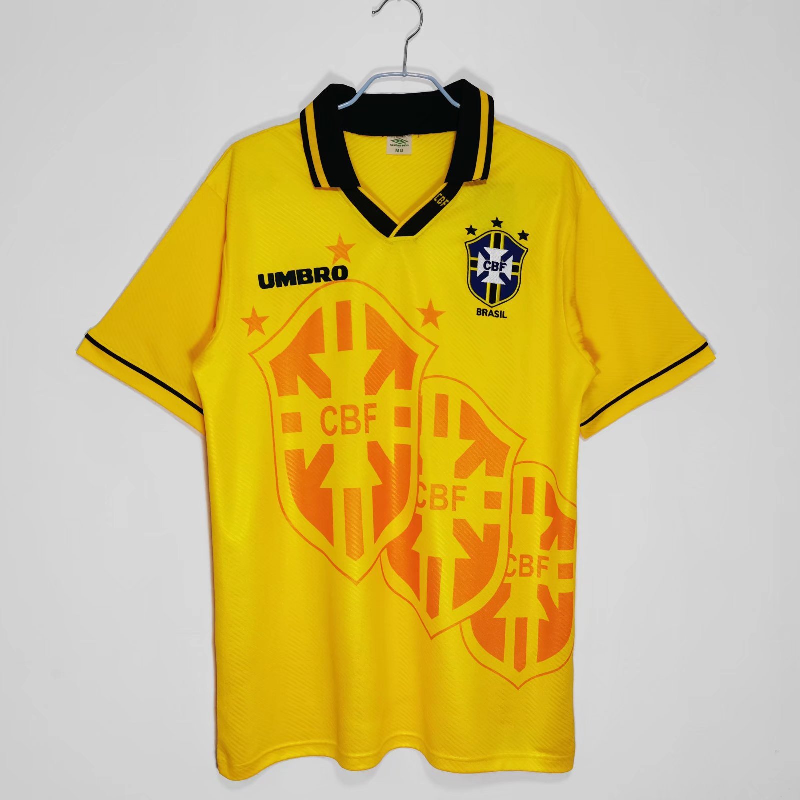 Brazil 1993/94 Home Retro Men Jersey - Yellow