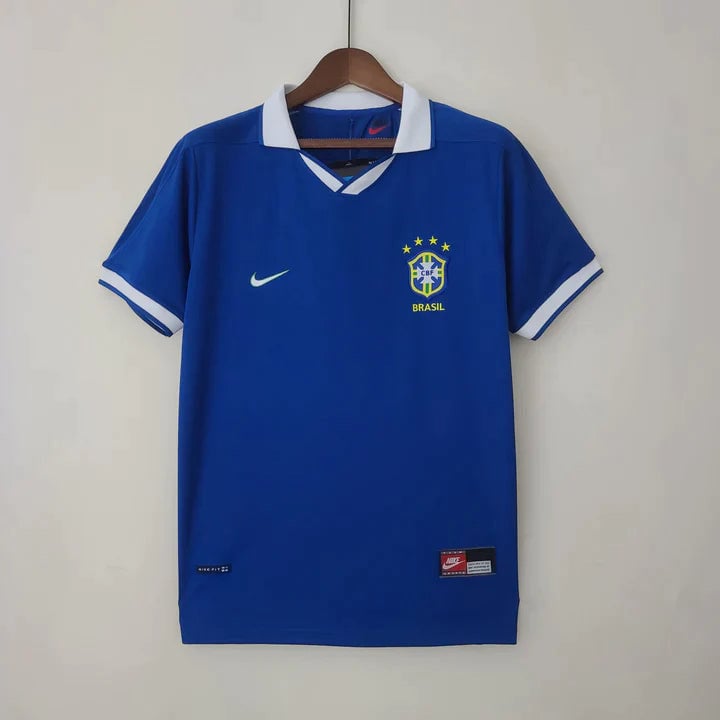 Brazil 1997/98 Away Retro Men Jersey - Blue