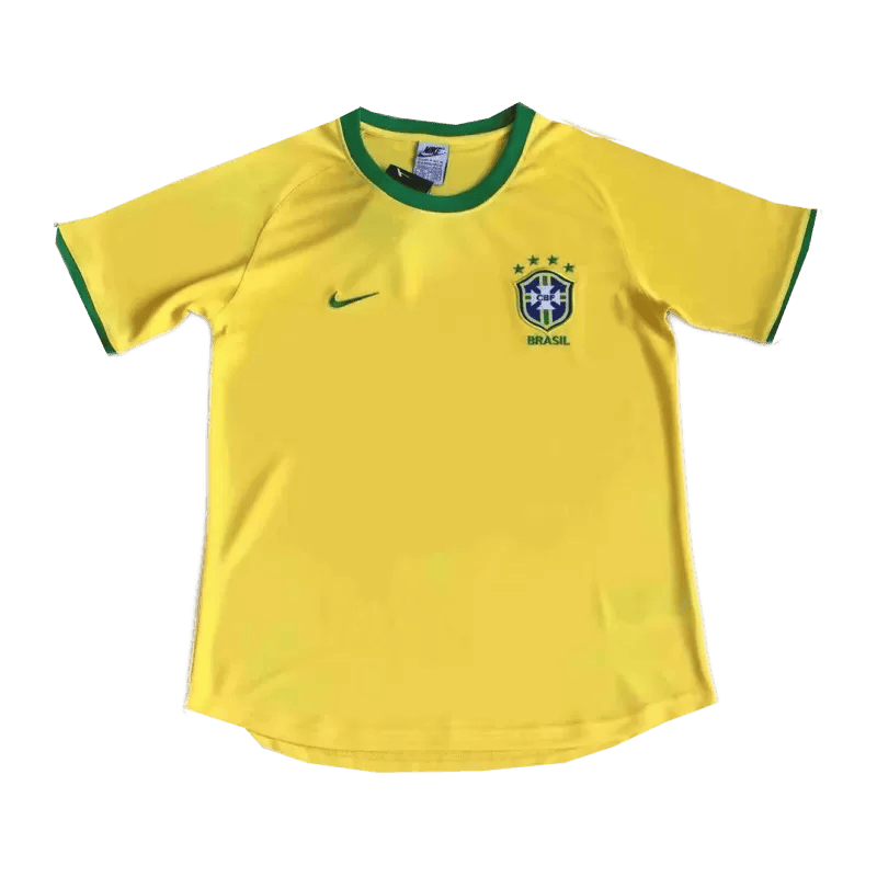 Brazil 2000 Home Retro Men Jersey - Yellow